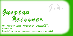 gusztav meissner business card